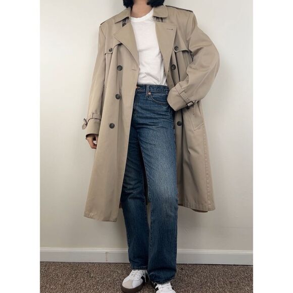 American Vintage Jackets & Blazers - Vintage Annie Double Breasted Tan Trench Coat with Detachable Lining